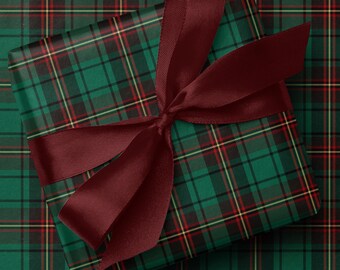Plaid Tartan Wrapping Paper Christmas Gift Wrap Elegant Christmas Wrapping Paper Plaid Holiday Gift Wrap Tartan Holiday Wrapping Paper Roll