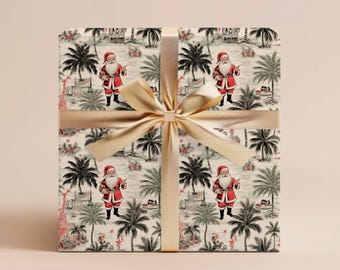 Vintage Christmas Gift Wrapping Paper Christmas Gift Wrap Christmas Wrapping Paper Santa Vintage Wrapping Paper Roll Gift Wrap Paper Gift