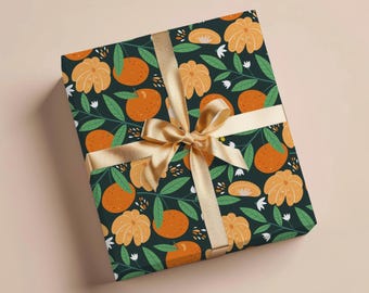 Orange Wrapping Paper Gift Wrapping Paper Fruit Wrapping Paper Citrus Gift Wrap Birthday Wrapping Paper Roll Gift For Housewarming Gift Wrap