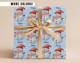 Personalized Gift Christmas Wrapping Paper Roll Custom Christmas Gift Wrapping Paper Custom Wrapping Paper Gift Personalized Name Gift Wrap