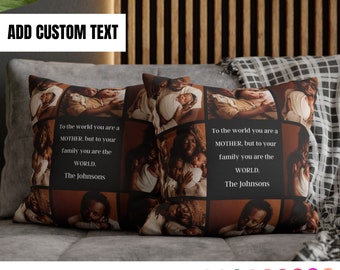 Custom Mom Gift Personalized Pillow Photo Gift Custom Pillow Cover Customize Pillow Custom Photo Collage Gift Photo Personalized Photo Cover