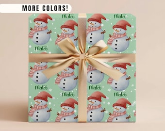 Custom Name Wrapping Paper Christmas Wrapping Paper Roll Custom Christmas Gift Wrapping Paper Custom Wrapping Paper Gift Personalized Gifts