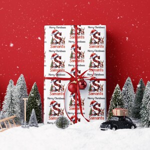 Rolo de papel de embrulho de Natal personalizado Papel de embrulho de presente de Natal personalizado Papel de embrulho de presente de Natal Presentes de Natal Papel de embrulho de presente com nome personalizado imagem 3