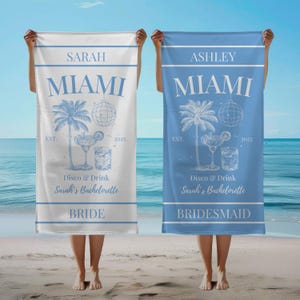 Custom Bachelorette Party Pool Towel Bachelorette Beach Towel Personalized Beach Towel Bride Bachelorette Gift Bridal Party Bridal Shower