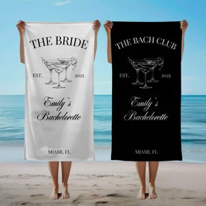 Custom Bachelorette Party Pool Towel Bachelorette Beach Towel Personalized Beach Towel Bride Bachelorette Gift Bridal Shower Gift For Bride