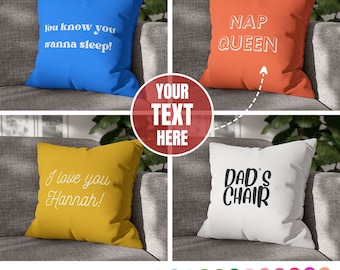 Personalized Pillow Custom Pillow Cover Decorative Pillow Gift Her Decor Gift Customized Pillow Lumbar Throw Pillow Cover Custom Pillow Case