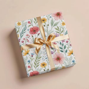 Botanical Wrapping Paper Gift Wrapping Paper Floral Wrapping Paper Wildflower Gift Wrap Birthday Wrapping Paper Roll Gift Bridal Shower Gift