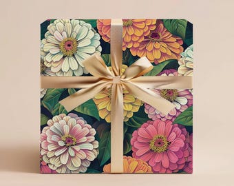 Floral Wrapping Paper Gift Wrapping Paper Flower Wedding Gift For Birthday Wrapping Paper Roll Wildflower Gift Wrap Paper Mothers Day Gift