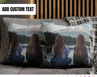 Custom Sister Gift Personalized Photo Pillow Gift Custom Pillow Cover Customize Pillow Custom Photo Collage Gift Photo Personalized Gift Her