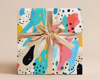 Abstract Wrapping Paper Gift Wrapping Paper Colorful Wrapping Paper Painting Gift For Birthday Wrapping Paper Roll Gift Wrap Paper Abstract