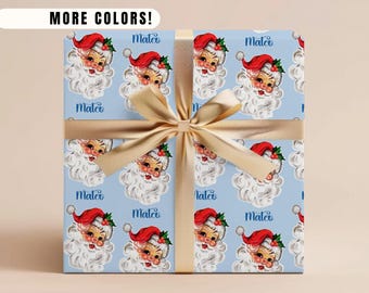 Custom Name Wrapping Paper Christmas Wrapping Paper Roll Custom Christmas Gift Wrapping Paper Custom Santa Wrapping Paper Gift Personalized
