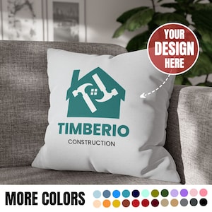 Custom Outdoor Pillow Custom Pillow Custom Logo Pillow Lumbar Custom Decorative Pillow Gift Custom Throw Pillow Decor Pillow Company Logo