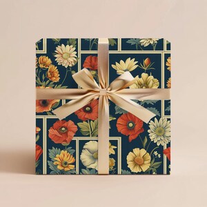 Floral Wrapping Paper Gift Wrapping Paper Vintage Wrapping Paper Mothers Day Gift Birthday Wrapping Paper Roll Gift Wrap Paper Gift Wedding