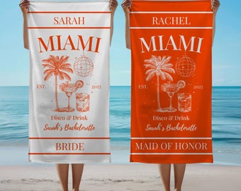 Custom Bachelorette Party Pool Towel Bachelorette Beach Towel Personalized Beach Towel Bride Bachelorette Gift Bridal Party Bridal Shower
