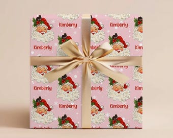 Personalized Name Gift Wrapping Paper Roll Santa Custom Gift Custom Wrapping Paper Christmas Gift Wrap Personalized Christmas Wrapping Paper