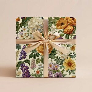 Floral Wrapping Paper Gift Wrapping Paper Vintage Wrapping Paper Mothers Day Gift Birthday Wrapping Paper Roll Gift Wrap Paper Gift Wedding