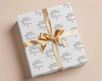 Custom Wrapping Paper Birthday Gift Birthday Wrapping Paper Custom Wrapping Paper Personalized Gift Her Name Wrapping Paper Roll Bday Gift