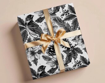 Vintage Christmas Toile Gift Wrap Holiday Gift Wrapping Paper Christmas Gift Wrap Floral Toile Christmas Wrapping Paper Roll Gift Wrap Paper