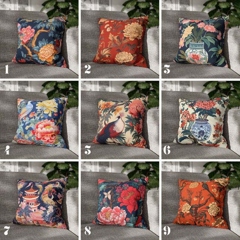 Chinoiserie Decor Pillow Cover Vintage Chinoiserie Pillow French ...