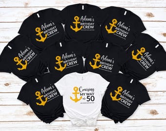 Personalized Birthday Cruise Shirt Custom Cruise Birthday Shirt Custom 50th Birthday Shirt Birthday Crew Shirt Cruise Birthday Party Shirt