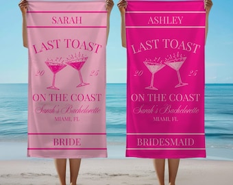 Personalized Bachelorette Beach Towel Custom Beach Towel Bride Bachelorette Gift Bachelorette Party Pool Towel Bridal Shower Gift For Bride