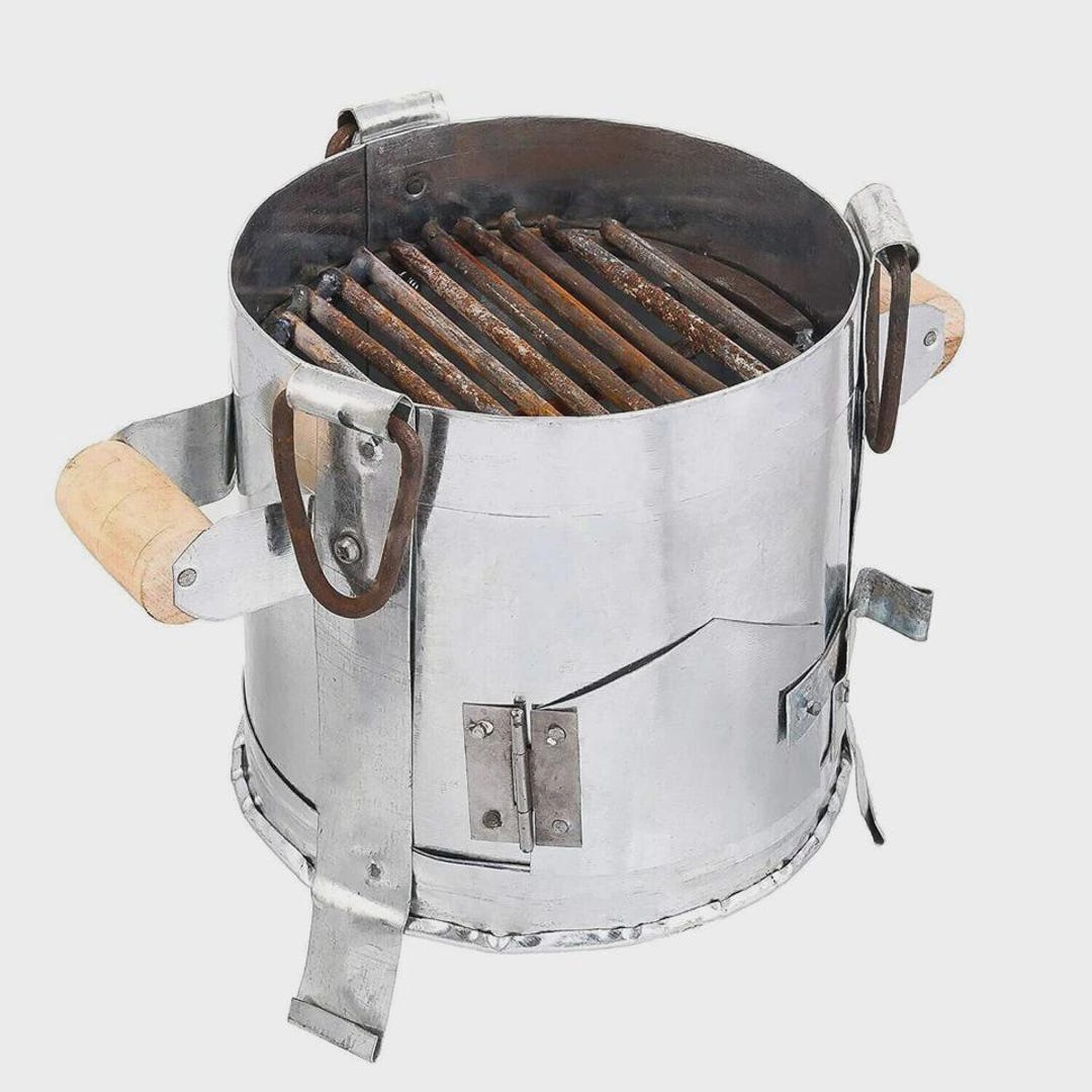 Iron Angeethi Coal Wood Fire Indian Portable Brazier Outdoor