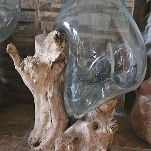Root wood glass vase decorative glass height 63 cm sweets Liqva vase unique bonboniere root wood flower vase root wood glass deco glass