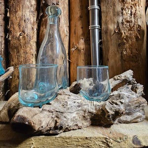 Root wood glass vase decorative glass height 13 cm sweets Liqva vase unique Root wood glass decoration By Jerome Design