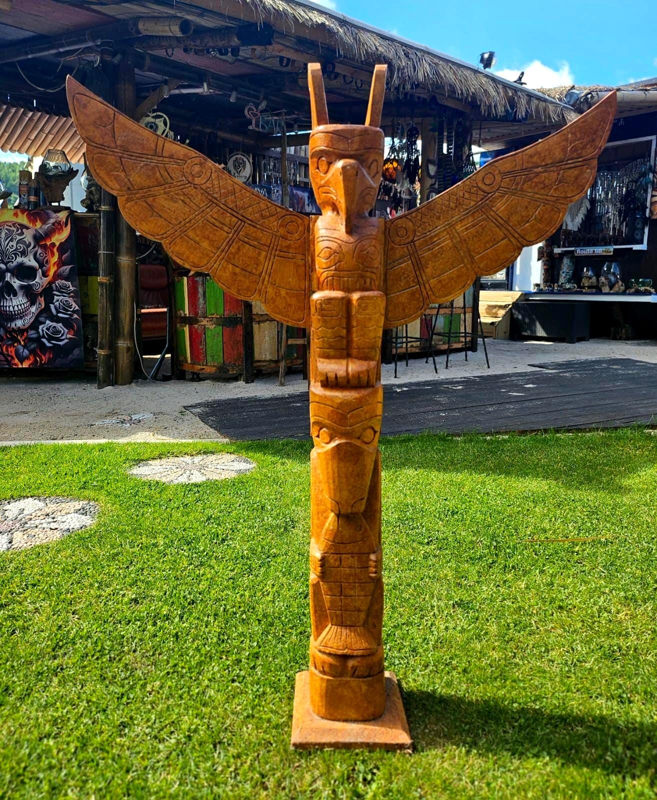 置物 Buffalo Bone Totempole Totem Pole - Etsy Canada