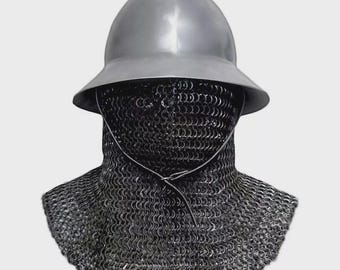 Christmas 18ga Combat & SCA Reenactment Armour Medieval Helmet KETTLE HAT MI07