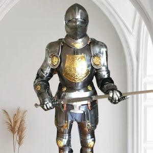 Stylish Medieval Wearable Knight Suit of Armor LARP Combat Full Body Armor Halloween Costume