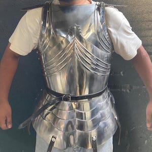 Medieval 18 Gauges Steel Cuirass With Tassets Knight Breastplate Armor