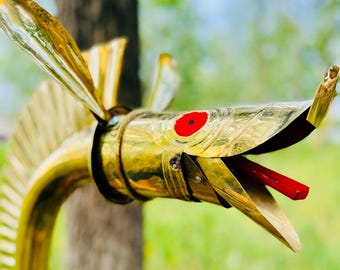 Serpent Carnyx Celtic War Horn Replica - Fully Playable Medieval Celtic Brass War Horn