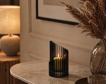 Handmade Black Metal Candle Holder – Elegant and Sturdy Tealight Holder for Home and Gift Occasions
