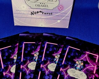 Neon Tarot - 78 Tarotkarten mit Deutungstext