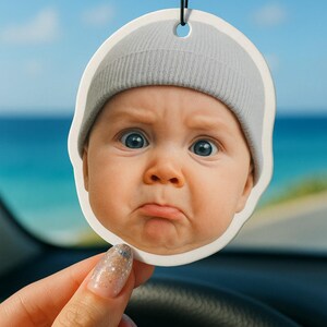 Personalized Baby/Kid Photo Car Air Freshener, Funny Custom Kid Photo For Car Hanging, Air Freshener, Car Decaration, Anniversary Gift Ideas