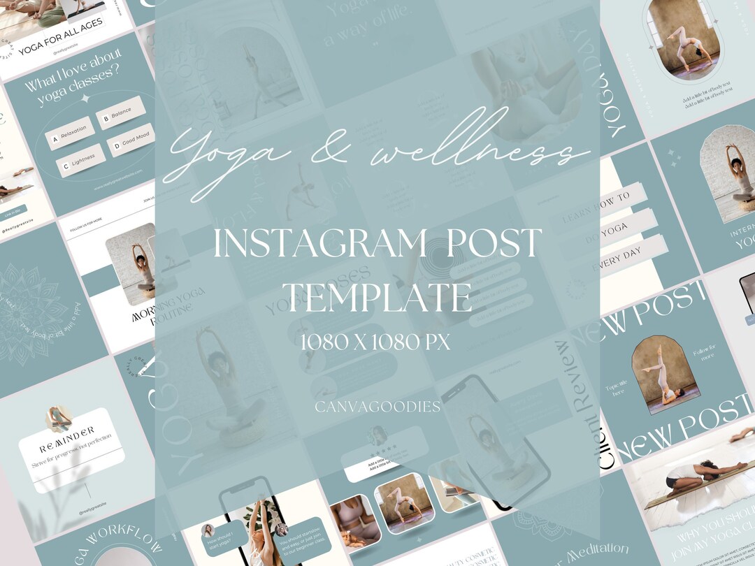 Yoga & Meditation Instagram Templates – Customizable Canva Posts for ...