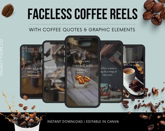 Coffee Shop Instagram Reel Templates: Faceless Cafe Content (Digital Download)