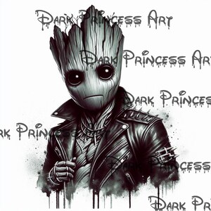 Punk Groot GROOT CLIPART BUNDLE - Marvel Digital Watercolor Png Printable Rock ...