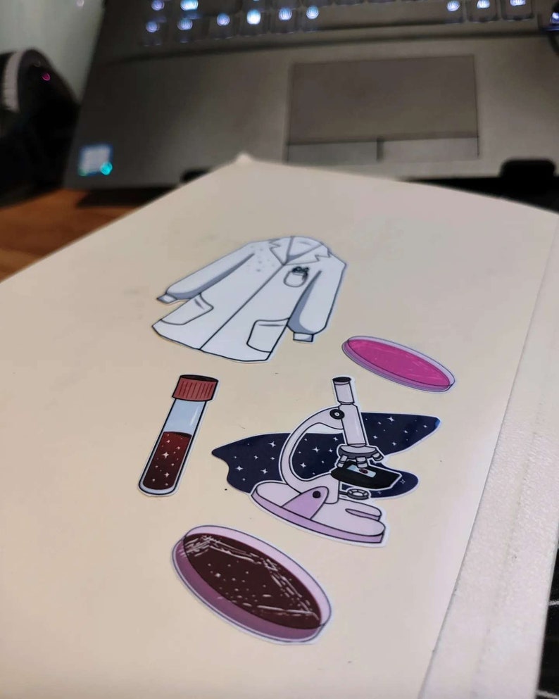 Microscopic Sticker Lab Microbiology Lab Sticker Sheet (microscopic Wonders) - Etsy