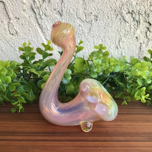 The J-Bone Fumed Glass Sherlock Pipe - Stand Up Sherlock - Color Changing - American Made Glass