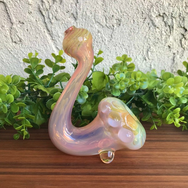 The J-Bone Fumed Glass Sherlock Pipe - Stand Up Sherlock - Color Changing - American Made Glass