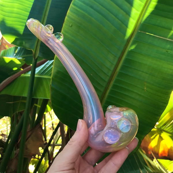 Fumed Evolution Gandalf Sherlock Glass Pipe - Handmade American Glass - Color Changing