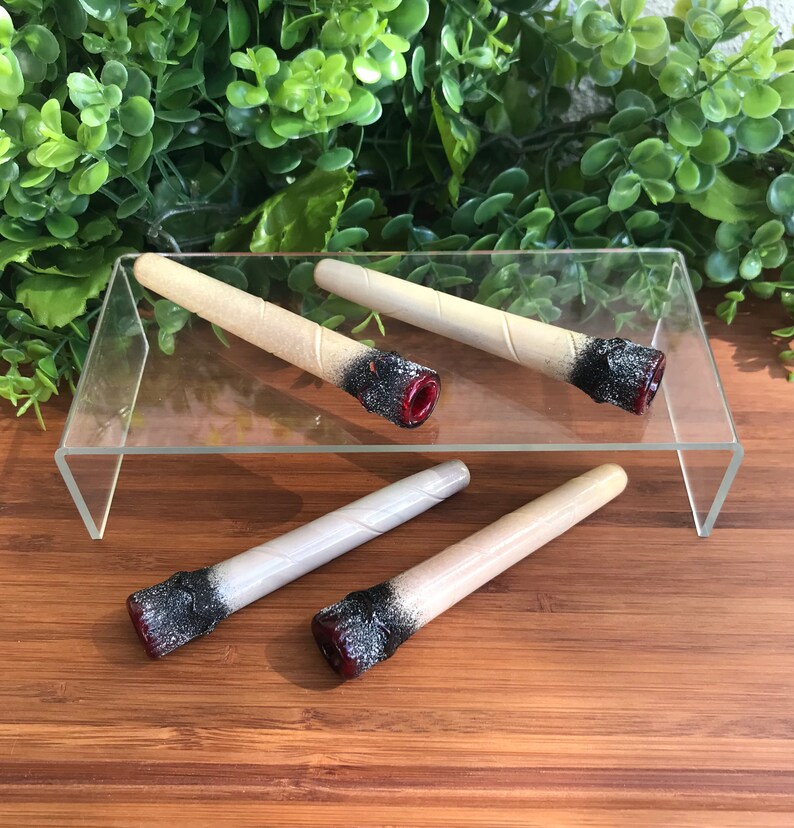 The Marley Glass Chillum Glass Pipe Handmade Glass Art Etsy