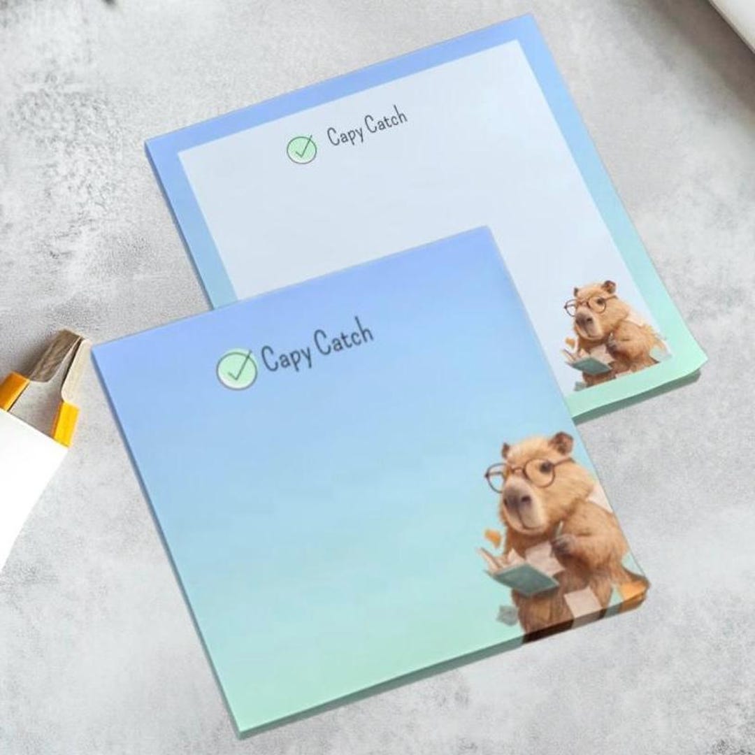 Capybara Themed Note Pads | Sticky Notes | Cute Post It Notes | Gifts ...