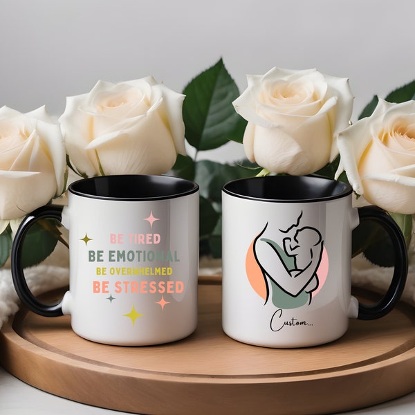 Taza personalizada de café para una futura mamá, Taza regalo para una embarazada, Feliz día para mamá, Día de las Madres, Amantes del Café.