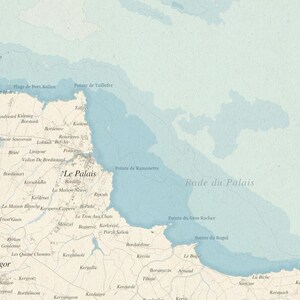 Carte de Belle-île, style ancien (Bretagne, Morbihan) image 4
