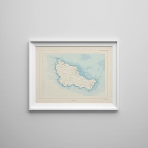Carte de Belle-île, style ancien (Bretagne, Morbihan) image 3