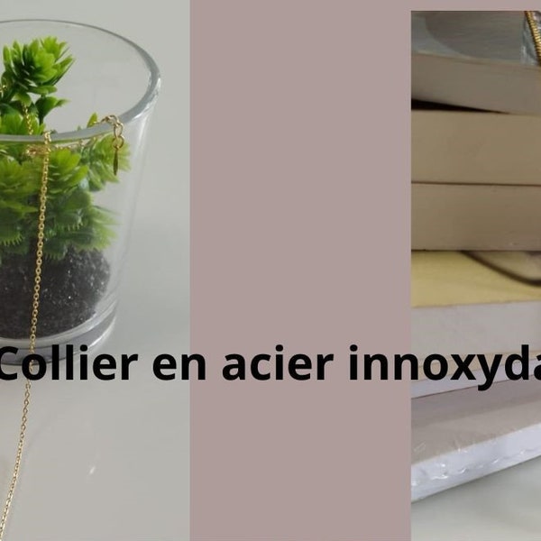 Pendentif Élégance Inoxydable : Collier en Acier Inoxydable à la Pointe du Style