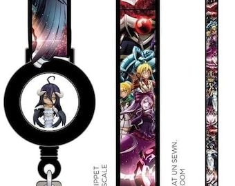 Anime Overlord Albedo Laynard Satin Applique Plastic Puller Albedo Sebas